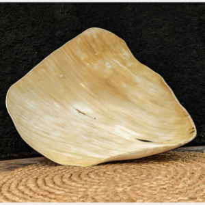 ivory bowl with decorative stones – 36cm x 30cm