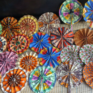 Handcrafted African Kitenge Folding Hand Fan