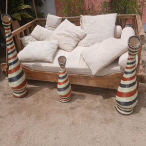 Handwoven Rwandan Vase Set – 3 Pieces